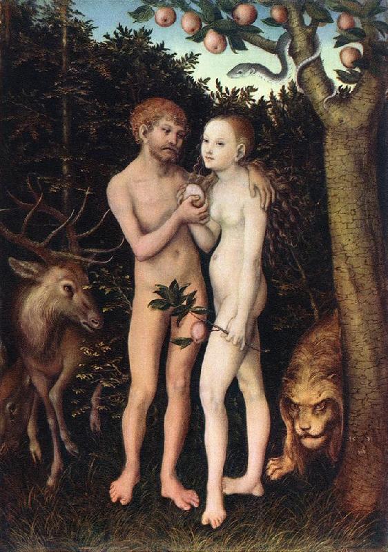 CRANACH, Lucas the Elder Adam and Eve 04 Germany oil painting art